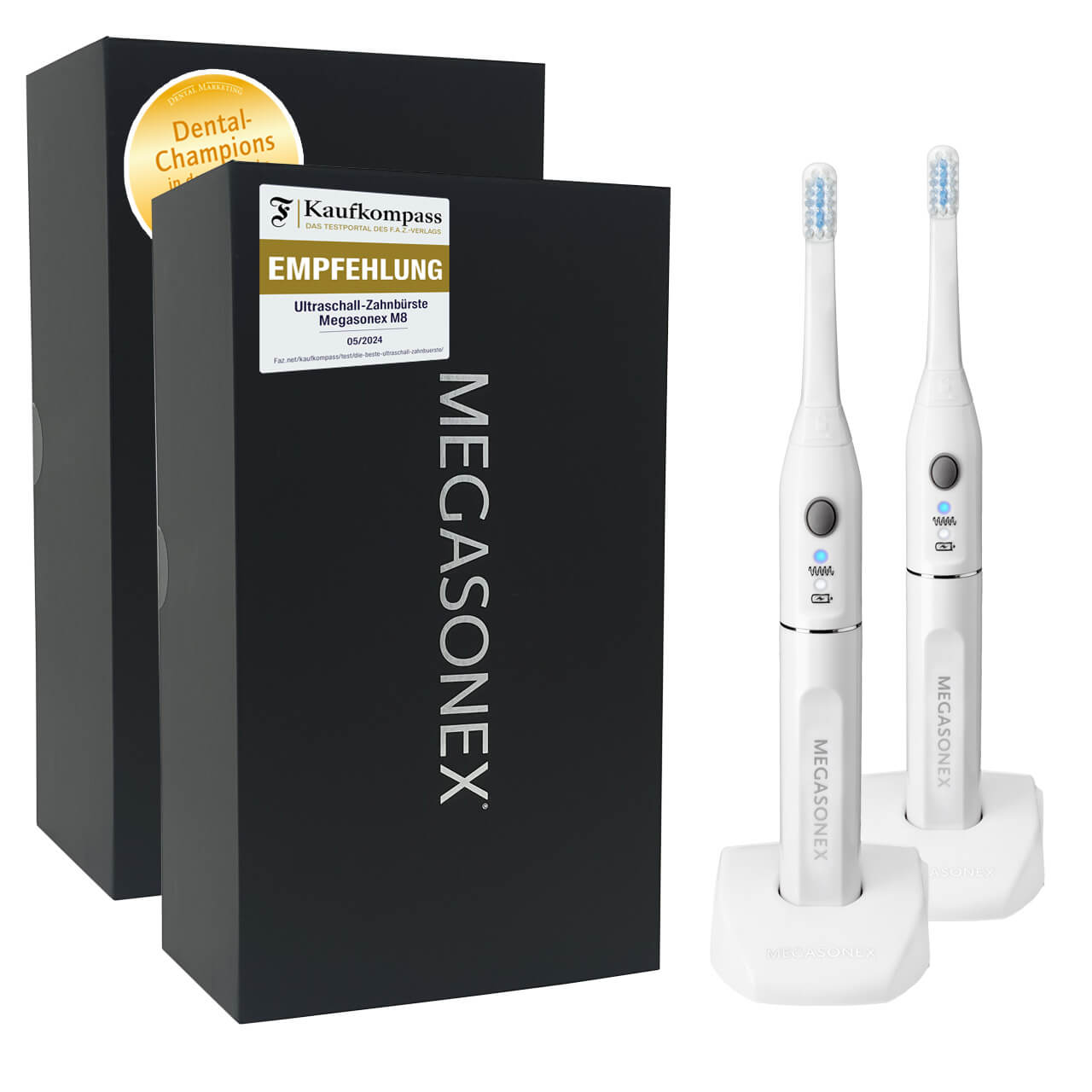 Megasonex M8 Ultraschallzahnbürste  - Doppelpack