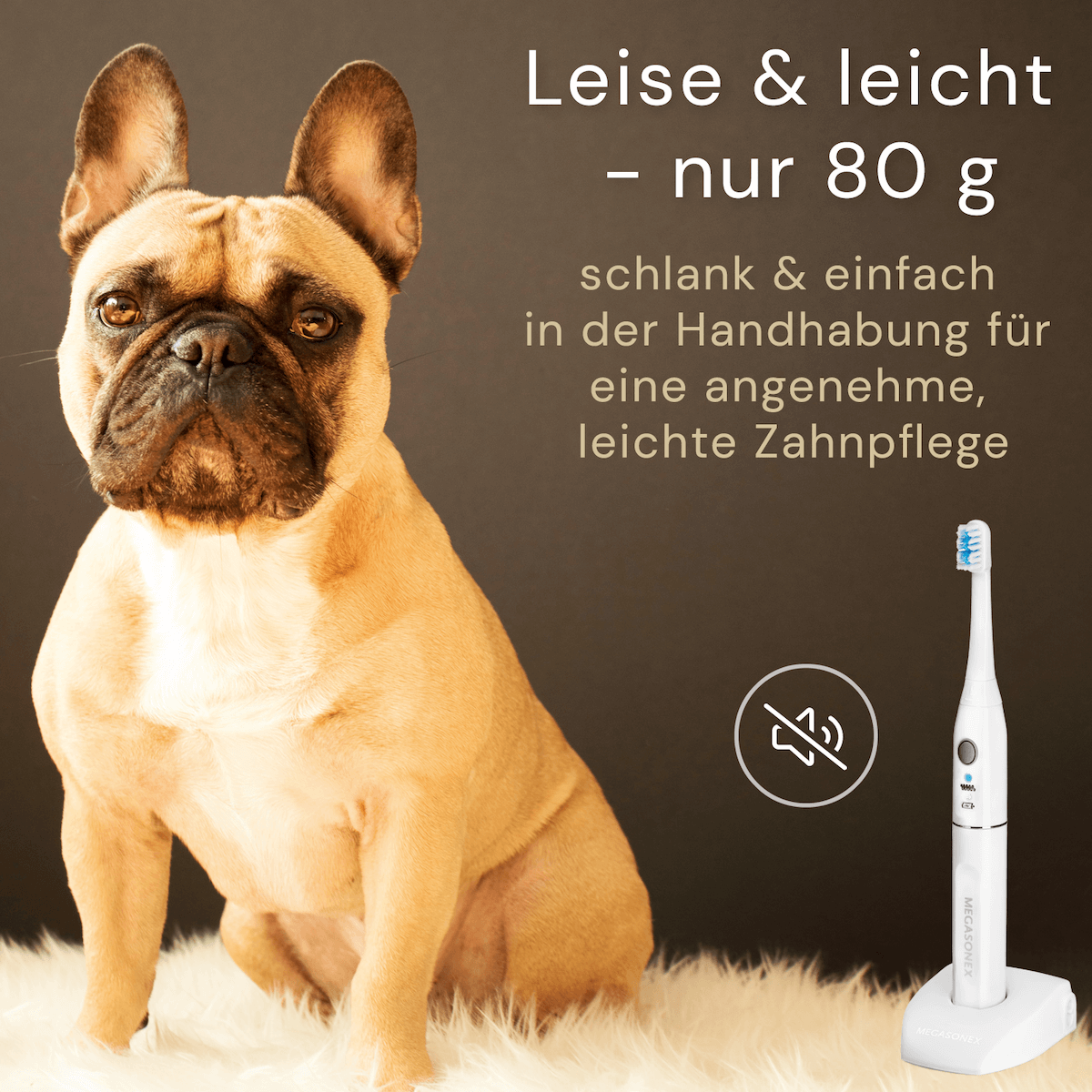 Megasonex M8 Ultraschallzahnbürste auch für den Hund