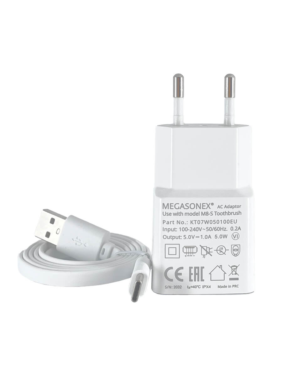 MEGASONEX M8 S - Ladekabel und Netzteil